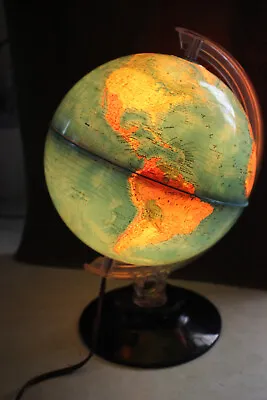 7 Inches Illuminated World Globe With Stand LIGHT-UP VINTAGE 12 INCHES HEIGHT • $31.99