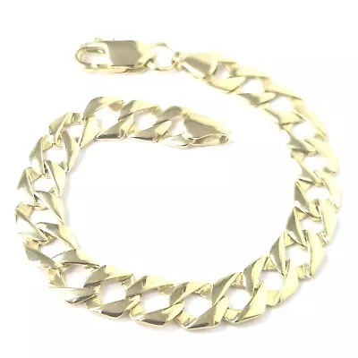 9ct Gold Babies Bracelet Square Curb Kids 6.15 Inches 7mm Width 6.9g • £395