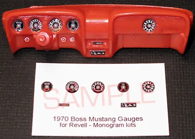 1970 MUSTANG BOSS 302 And 429 GAUGE FACES For 1/24 REVELL - MONOGRAM—PLEASE READ • $2.99