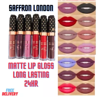 Saffron  Matte Lip Gloss Lipstick Matte 24hr Long Lasting • £5.99