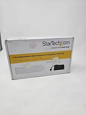 Startech.Com 3 Port Multi Monitor Mini Displayport To Displayport  MST Hub • $29.99
