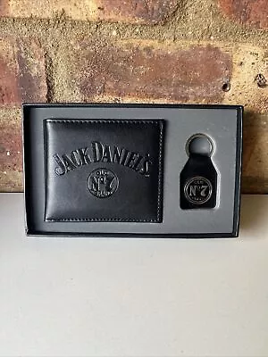 Jack Daniels Old No. 7 Brand Boxed Leather Wallet And Keyring • £8