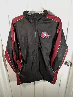 VTG NFL Men's Oversized SF 49ers Colorblock Full Zip Windbreaker Jacket Nylon M • $69.99