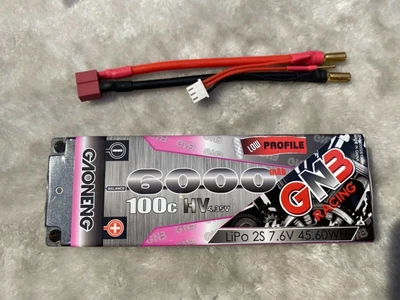 £55 • Buy Gaoneng GNB 6000mAh Lipo 2S 7.6V 45.60WH RC Racing Car Battery 100c HV And Wires