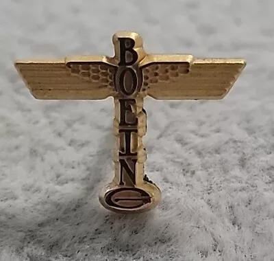 Boeing Aircraft Totem Label Hat Pin Lapel Pin 1/10 10K Gold Filled Vintage Used  • $14.88