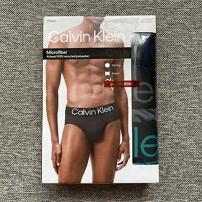 Calvin Klein- M  Microfiber Stretch Low Rise Trunk Boxer Briefs Underwear 3 Pack • $26