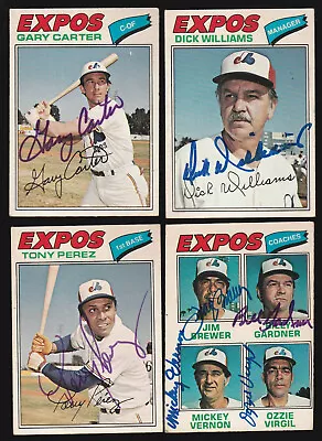 1977 OPC Montreal Expos Complete Signed Set 28 Cards 31 Autos Carter Perez HOF • $500