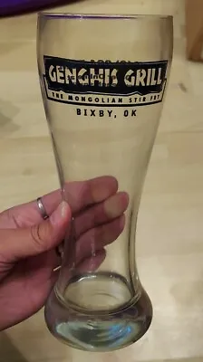 Genghis Grill Mongolian Stir Fry Bixby Oklahoma 8 1/2 In Tall Beer Glass • $10