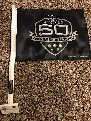 OAKLAND RAIDERS 50 YEARS 11X14 CAR Flag Superior GENUINE NFL Licensed US Seller • $9.95