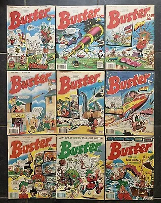 £4.49 • Buy 9 X Buster Comics Bundle, Dated 15 July - 16 Sept 1989, See Description