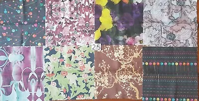 Cotton / Polyester Printed Fabric Squares 20cm X 20cm Pack Of 8. • £3