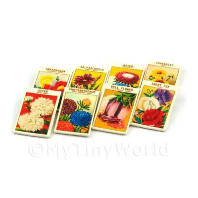 8 Mixed Dolls House Flower Seed Packets - Set 4 • £7.50