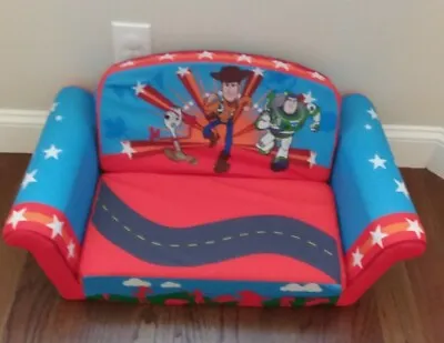 Disney Marshmallow Couch Toy Story 4 Blue/red Sofa Bed Chair Nap Time Preowned  • $13.99