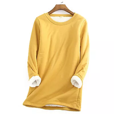 Women Winter Warm T-Shirt Pullover Long Sleeve Thermal Fleece Lined Tops Sweater • $22.95