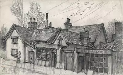 FRANK LEWIS EMANUEL (1865-1948) Pencil Drawing GOLDHAWK ROAD LONDON 1933 • £99.99