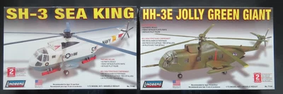 $10 • Buy Two 2007 Lindberg Helicopter Models - HH-3 Jolly Green Giant  & SH-3 Sea King