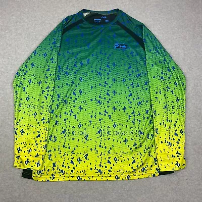 Pelagic Shirt Men 2XL Long Sleeve Performance Fishing Tee Nylon Stretch Dorado • $15.50