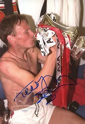 Teddy Sheringham MANCHESTER UNITED Signed 12x8 Photo OnlineCOA AFTAL • £45