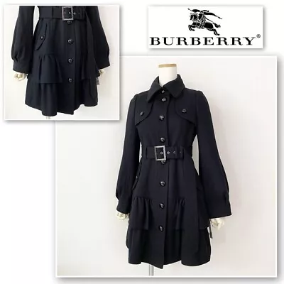 Woman's Burberry Blue Label Single Trench Coat A-Line Asian Fit 36 US Size XS. • $291.23