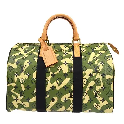 Louis Vuitton Speedy 35 Handbag Aa2078 Purse Green Monogramouflage M95773 77030 • $9180