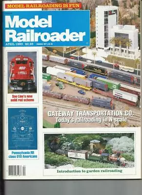 Model Railroader April 1990 Pennsy RR 4-4-0 1891 Drawings N-Scale Gateway Layout • $9.91