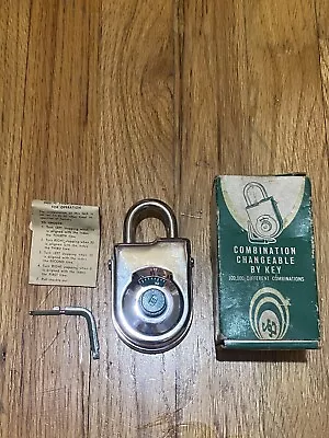 Sargent & Greenleaf Inc. Model 8077 Key Changing Combination Padlock 1968 • $89.99