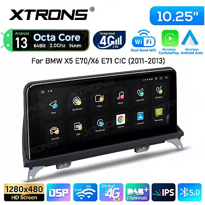 Android 13 8-Core 2+32GB Car Stereo GPS 4G Head Unit For BMW X5 X6 E70 E71 CIC • $516.99