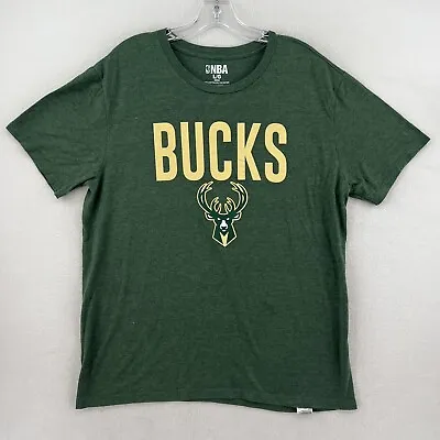 Milwaukee Bucks NBA Short Sleeve T-Shirt - Size L - Green - Large Graphic • $13.76