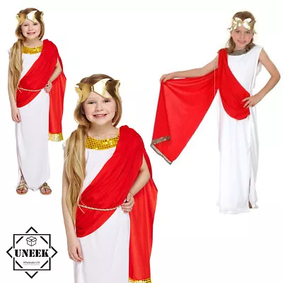 Girls Greek Goddess Fancy Dress Costume World Book Day Week Up Child Kids  • £9.14