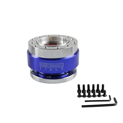 Aluminium Car Steering Wheel Quick Release HUB Adapter Snap Off Boss Kit BLUE • $41.69