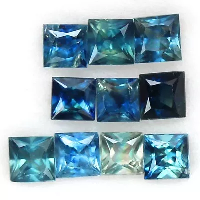 2.12ct.3-3.2MM.PRINCESS CUT MULTI COLOR SAPPHIRE NORMAL HEATED 10PCS.RARE • $0.99