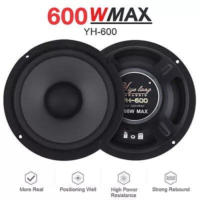 600W Yiye Lang Car Stereo Speaker 6.5 Inch Coaxial Speaker Car Subwoofer Stereo • $46.19