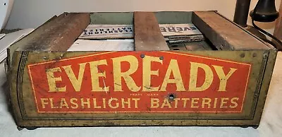 Antique Eveready Flashlight Batteries Advertising Metal Store Display Rack Base  • $169.95