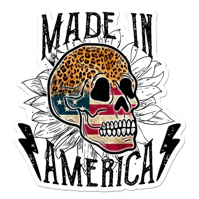 Made In America Skull Vinyl Decal Sticker - Ebn8822 • $5.07