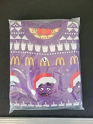 Merry Grimace! Limited McDonald’s Ugly Grimace Christmas Sweater Size Large • $89