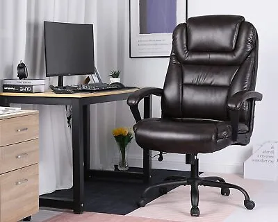 Big And Tall Heavy Duty Executive Chair 500lbs Wide Seat Massage Office Chair • $168.61