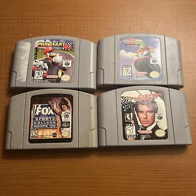 4 Nintendo 64 Game Lot Bundle: Mario Kart 007 Golden Eye  Ect Authentic Tested • $69.99