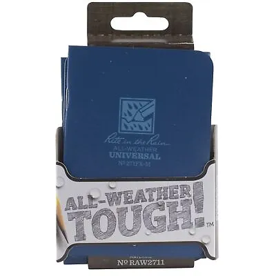 Rite In The Rain Side Stapled Mini Notebook Blue All Weather 3 Pack • $13.95