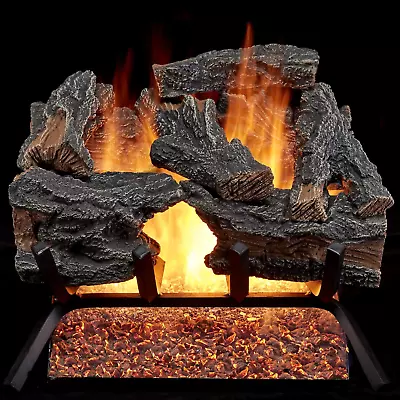 CSW18HVL Natural Gas Vented Fireplace Logs Set With Match Light 45000 BTU Heat • $238.99