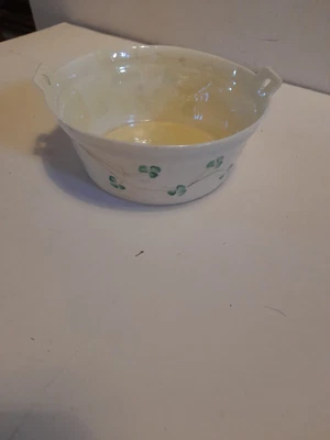 £4 • Buy Belleek Irish Pottery Shamrock Large Handled Bucket/Pail/Dish