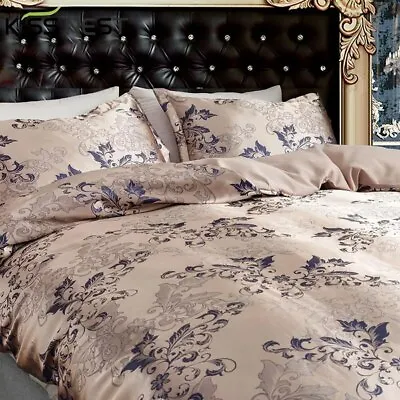 Luxury Jacquard Bedding Set Duvet Cover Pillowcase Nordic Covers Bed Quilt Cover • $238.84