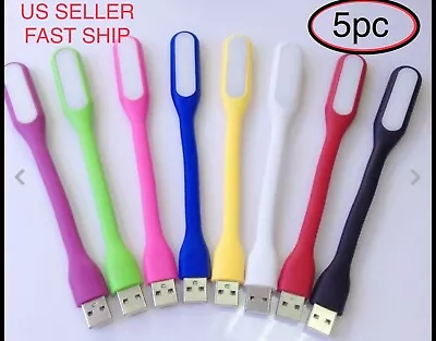 $9.49 • Buy Set Of 5 HIGH QUALITY Flexible Bright Mini USB LED Light Lamp For Desk Reading