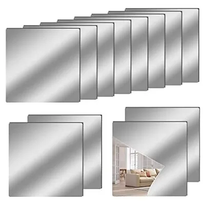 12 X 12 Acrylic Flexible Mirror Sheets 12 Pack Self Adhesive Mirror Tiles • $29.22