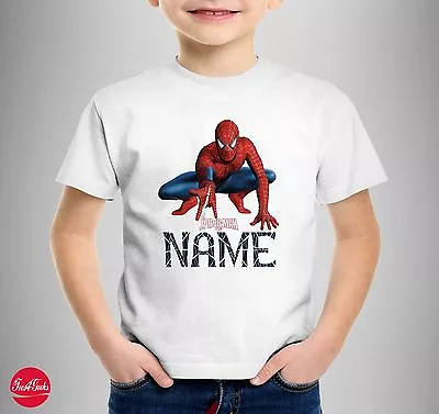 £9.99 • Buy Spiderman  Personalised  T-SHIRT T SHIRT TEE Marvel Comics Spider Birthday Gift 
