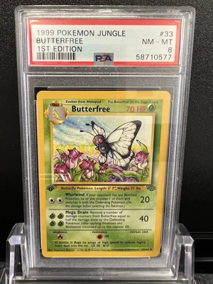 $0.99 • Buy 1999 Pokemon Jungle Butterfree - 1st Edition - PSA 8