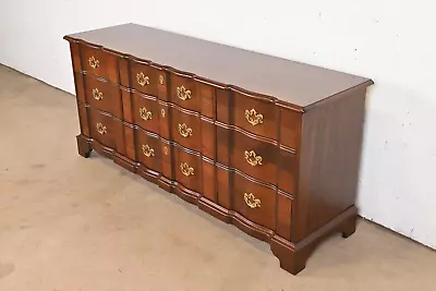 Henredon Georgian Solid Mahogany Block Front Triple Dresser Newly Refinished • $3295