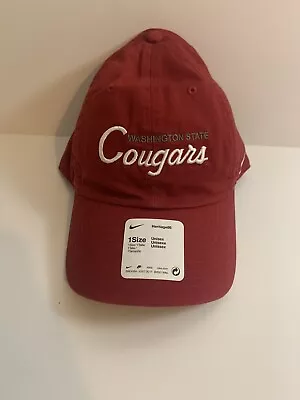 Nike Washington State Cougars Hat One Size Unisex NEW Heritage86 Adjustable Red • $617.25