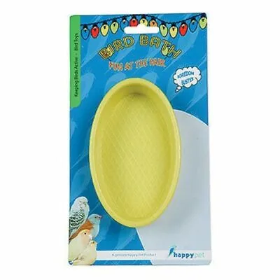 £5.95 • Buy Plastic Bird Bath For Birds To Clean - Happy Pet Budgie Cockatiel Boredom Buster