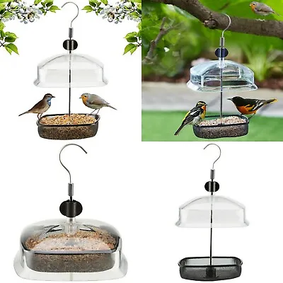 Hanging Wild Bird Feeder Adjustable Dome Mealworm Peanut Seed Feeding Station  • £8.70