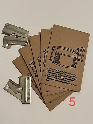 Lot Of 5 Original P38 Can Openers W/ Envelopes Gift Card Business Card USA Made • $9.99